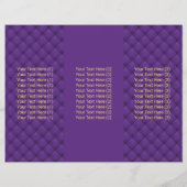 Lila Broschüren aus Tri-Fold-Gold-Diamant-Monogram (Rückseite)