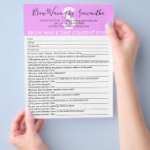 Lila Brow Wax Tint-Kundenbindungsformular Flyer (Hand)