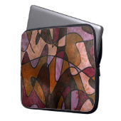 Lila, Brown, abstrakte Kunst Burgunders, 5a Laptopschutzhülle (Vorderseite Links)