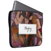 Lila, Brown, abstrakte Kunst Burgunders, 5a Laptopschutzhülle (Vorne Rechts)