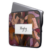 Lila, Brown, abstrakte Kunst Burgunders, 5a Laptopschutzhülle (Vorderseite Links)