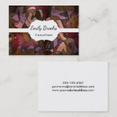 Lila, Brown, abstrakte Kunst Burgunders, 5a Visitenkarte (Vorne/Hinten)