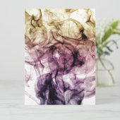 Lila Brown Smoking Dust Abstrakt Einladung (Stehend Vorderseite)