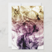 Lila Brown Smoking Dust Abstrakt Einladung (Vorderseite)