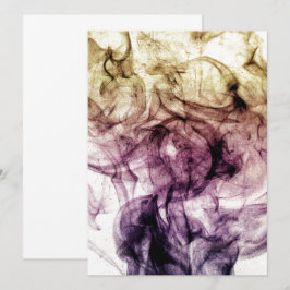 Lila Brown Smoking Dust Abstrakt Einladung