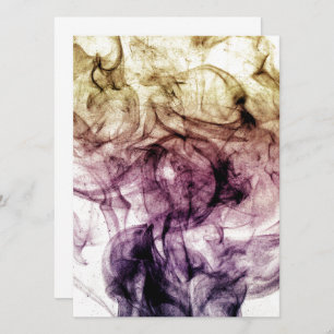 Lila Brown Smoking Dust Abstrakt Einladung