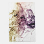 Lila Brown Smoking Dust Abstrakt Küchentuch (Vertikal)