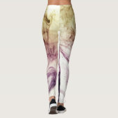Lila Brown Smoking Dust Abstrakt Leggings (Rückseite)