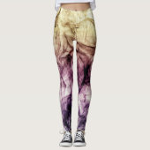 Lila Brown Smoking Dust Abstrakt Leggings (Vorderseite)