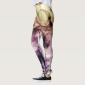 Lila Brown Smoking Dust Abstrakt Leggings (Links)
