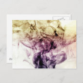 Lila Brown Smoking Dust Abstrakt Postkarte (Vorne/Hinten)
