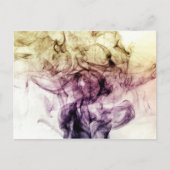 Lila Brown Smoking Dust Abstrakt Postkarte (Vorderseite)