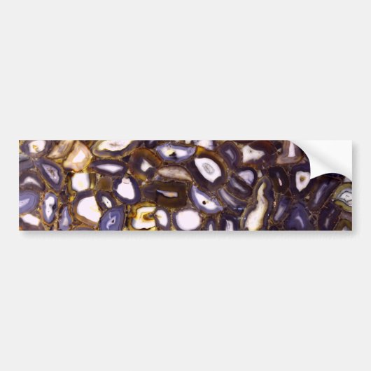Lila-Brown-White-Agate-Design Autoaufkleber (Vorne)