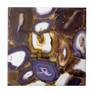 Lila-Brown-White-Agate-Design Fliese