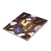 Lila-Brown-White-Agate-Design Fliese (Seite)