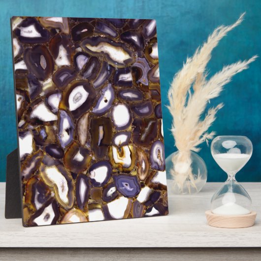 Lila-Brown-White-Agate-Design Fotoplatte (Seite)