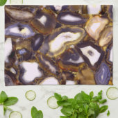 Lila-Brown-White-Agate-Design Geschirrtuch (Gefaltet)