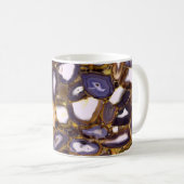 Lila-Brown-White-Agate-Design Kaffeetasse (VorderseiteRechts)