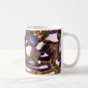 Lila-Brown-White-Agate-Design Kaffeetasse