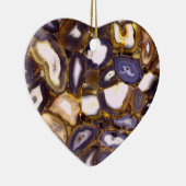 Lila-Brown-White-Agate-Design Keramik Ornament (Rechts)