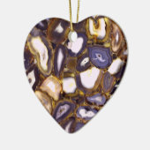 Lila-Brown-White-Agate-Design Keramik Ornament (Links)