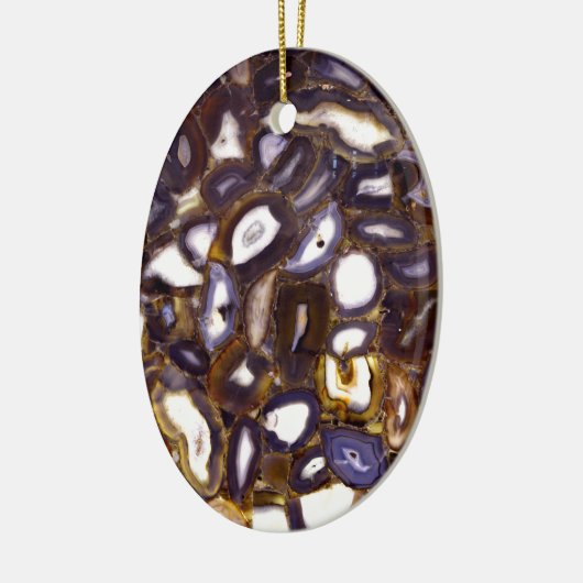 Lila-Brown-White-Agate-Design Keramik Ornament (Links)