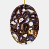 Lila-Brown-White-Agate-Design Keramik Ornament (Vorne)