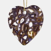Lila-Brown-White-Agate-Design Keramik Ornament (Links)