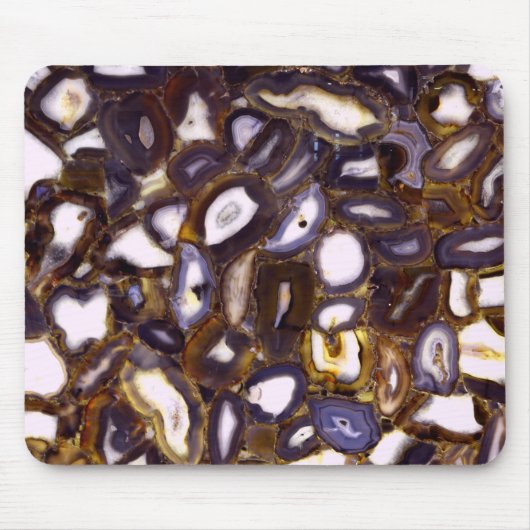 Lila-Brown-White-Agate-Design Mousepad (Vorne)