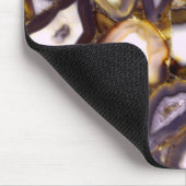 Lila-Brown-White-Agate-Design Mousepad (Ecke)