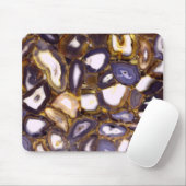 Lila-Brown-White-Agate-Design Mousepad (Mit Mouse)