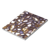 Lila-Brown-White-Agate-Design Notizblock (Rotiert)