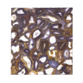 Lila-Brown-White-Agate-Design Notizblock (Vorderseite)