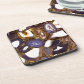 Lila-Brown-White-Agate-Design Untersetzer (Linke Seite)