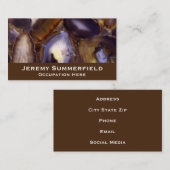 Lila-Brown-White-Agate-Design Visitenkarte (Vorne/Hinten)