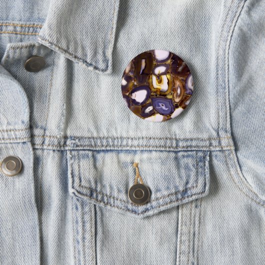 Lila Brown White Agate Steinmuster Button (Beispiel)