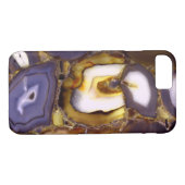 Lila Brown White Agate Steinmuster Case-Mate iPhone Hülle (Rückseite (Horizontal))