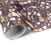 Lila Brown White Agate Steinmuster Geschenkpapier (Rolleneckpunkt)