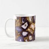 Lila Brown White Agate Steinmuster Kaffeetasse (Links)