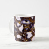 Lila Brown White Agate Steinmuster Kaffeetasse (Vorderseite Links)