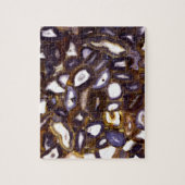 Lila Brown White Agate Steinmuster Puzzle (Vertikal)