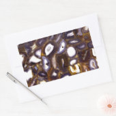 Lila Brown White Agate Steinmuster Rechteckiger Aufkleber (Umschlag)