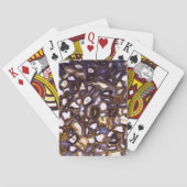 Lila Brown White Agate Steinmuster Spielkarten (Rückseite)