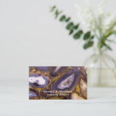 Lila Brown White Agate Steinmuster Visitenkarte (Stehend Vorderseite)