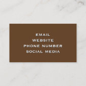 Lila Brown White Agate Steinmuster Visitenkarte (Rückseite)