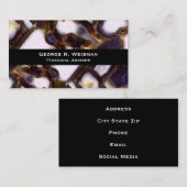 Lila Brown White Agate Steinmuster Visitenkarte (Vorne/Hinten)