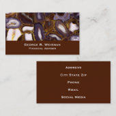 Lila Brown White Agate Steinmuster Visitenkarte (Vorne/Hinten)