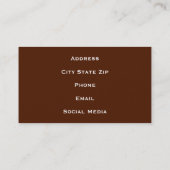 Lila Brown White Agate Steinmuster Visitenkarte (Rückseite)