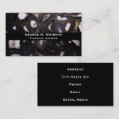 Lila Brown White Agate Steinmuster Visitenkarte (Vorne/Hinten)