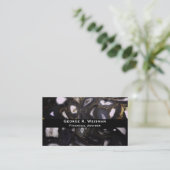 Lila Brown White Agate Steinmuster Visitenkarte (Stehend Vorderseite)